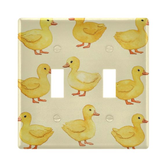 Switch Panel 4.48x4.56In Switch Plate Wall Panel Living Room Kitchen Bedroom Study Switch Panel Stylish Decoration Cute Duck Cartoon