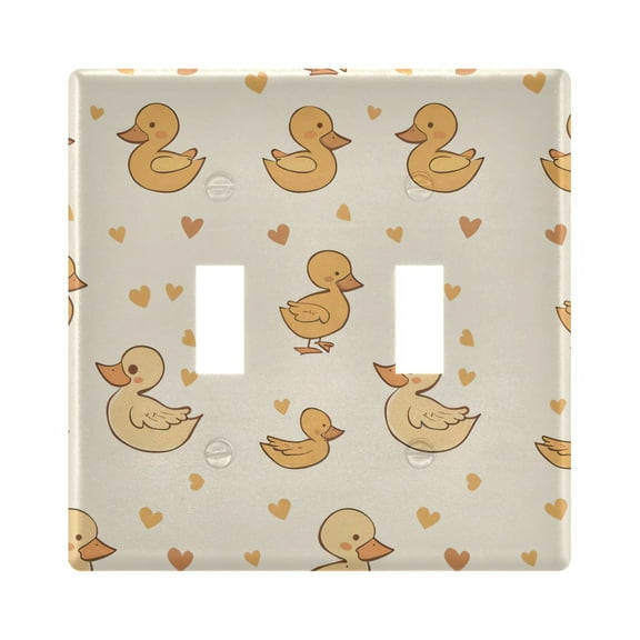 Switch Panel 4.48x4.56In Switch Plate Wall Panel Living Room Kitchen Bedroom Study Switch Panel Stylish Decoration Yellow Duck