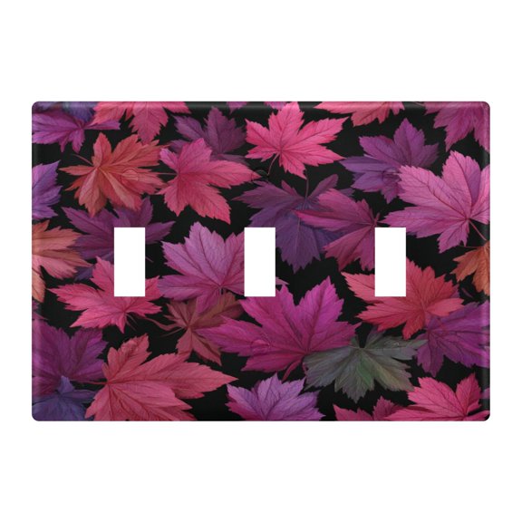 Switch Panel 4.48x6.37In Switch Plate Wall Panel Living Room Kitchen Bedroom Study Switch Panel Stylish Decoration Beautiful Maple Leaves