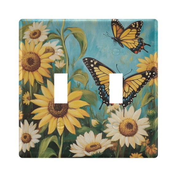 Switch Panel 4.48x6.37In Switch Plate Wall Panel Living Room Kitchen Bedroom Study Switch Panel Stylish Decoration Lovely Big Butterfly