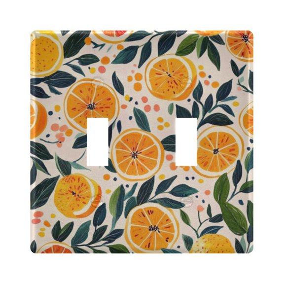 Switch Panel 4.48x6.37In Switch Plate Wall Panel Living Room Kitchen Bedroom Study Switch Panel Stylish Decoration Lovely Orange2