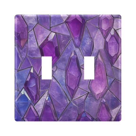 Switch Panel 4.48x6.37In Switch Plate Wall Panel Living Room Kitchen Bedroom Study Switch Panel Stylish Decoration Purple Gem