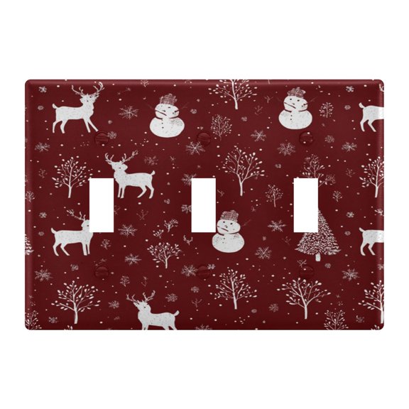 Switch Panel 4.48x6.37In Switch Plate Wall Panel Living Room Kitchen Bedroom Study Switch Panel Stylish Decoration Seamless Christmas Elements