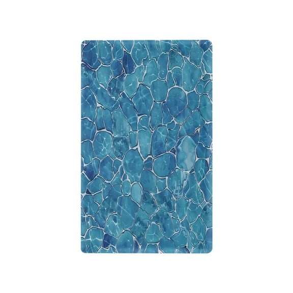 Switch Panel Switch Decoration 2.76x4.53x0.28 Inches Duplex Outlets Switch Plate Wall Plates Living Room Kitchen Bedroom Study Switches Blue Corrugated Stone