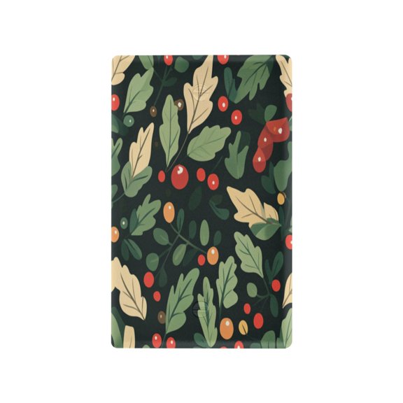 Switch Panel Switch Decoration 2.76x4.53x0.28 Inches Duplex Outlets Switch Plate Wall Plates Living Room Kitchen Bedroom Study Switches Cartoon Christmas Leaves2