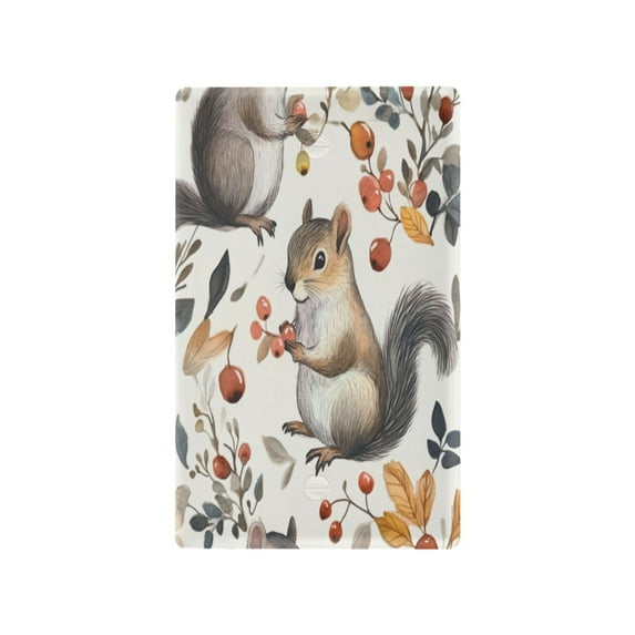 Switch Panel Switch Decoration 2.76x4.53x0.28 Inches Duplex Outlets Switch Plate Wall Plates Living Room Kitchen Bedroom Study Switches Cartoon Squirrel