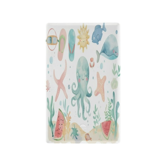 Switch Panel Switch Decoration 2.76x4.53x0.28 Inches Duplex Outlets Switch Plate Wall Plates Living Room Kitchen Bedroom Study Switches Sea Life Cartoon Cute