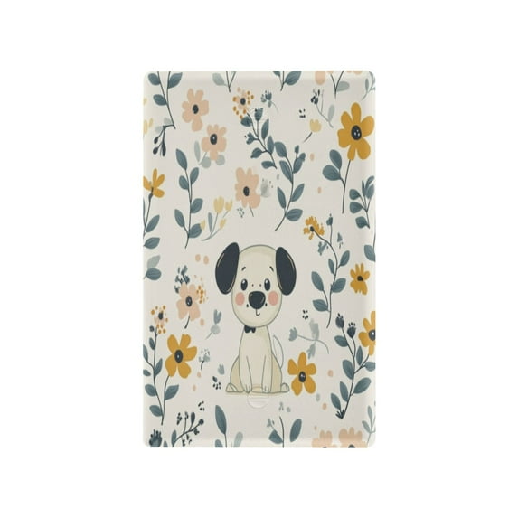 Switch Panel Switch Decoration 2.76x4.53x0.28 Inches Toggle Switch Switch Plate Wall Plates Living Room Kitchen Bedroom Study Switches Cartoon Cute White Dog