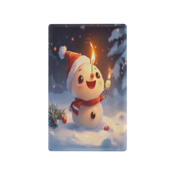 Switch Panel Switch Decoration 2.76x4.53x0.28 Inches Toggle Switch Switch Plate Wall Plates Living Room Kitchen Bedroom Study Switches Cute Snowman and Candles