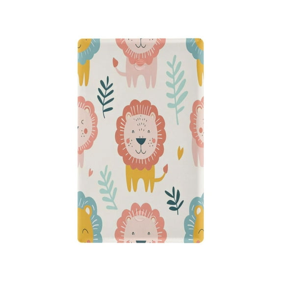 Switch Panel Switch Decoration 2.76x4.53x0.28 Inches Unused Outlet Cover Switch Plate Wall Plates Living Room Kitchen Bedroom Study Switches Cartoon Lion