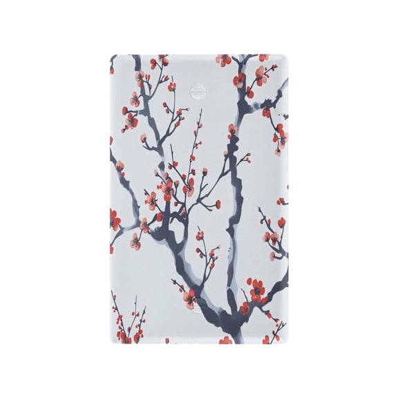 Switch Panel Switch Decoration 2.76x4.53x0.28 Inches Unused Outlet Cover Switch Plate Wall Plates Living Room Kitchen Bedroom Study Switches Red Cherry Blossom