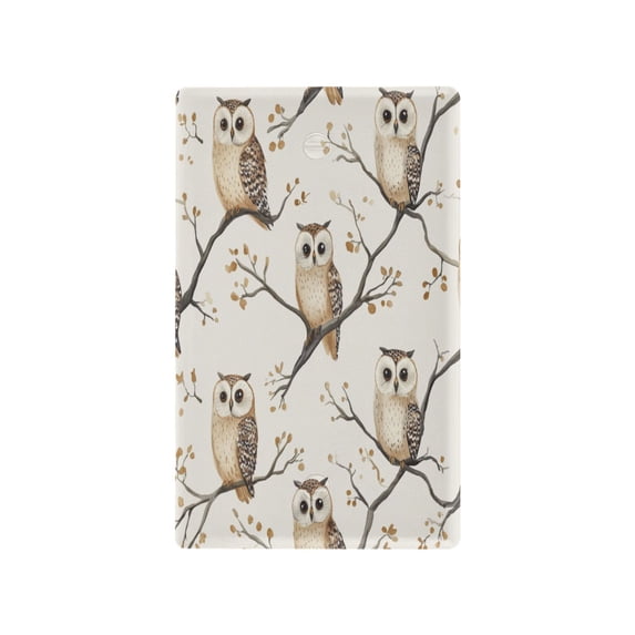 Switch Panel Switch Decoration 2.76x4.53x0.28 Inches Duplex Outlets Switch Plate Wall Plates Living Room Kitchen Bedroom Study Switches Beautiful Brown Cartoon Owl