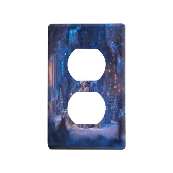 Switch Panel Switch Decoration 2.76x4.53x0.28 Inches Duplex Outlets Switch Plate Wall Plates Living Room Kitchen Bedroom Study Switches Beautiful Christmas Tree Lovely