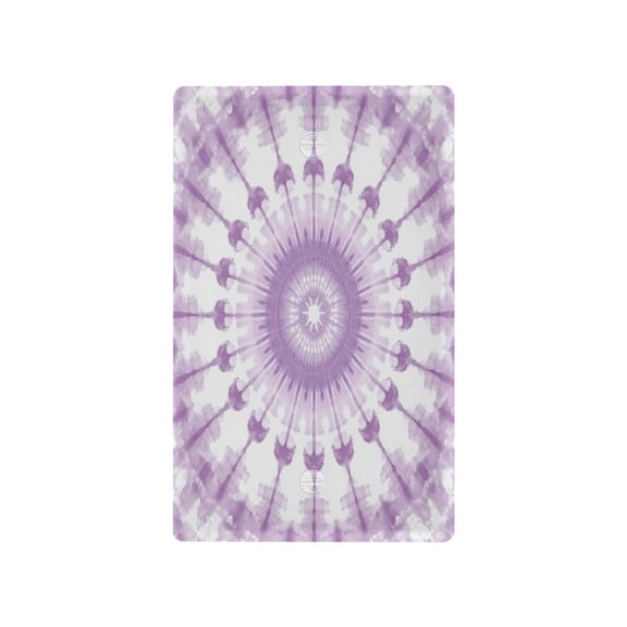 Switch Panel Switch Decoration 2.76x4.53x0.28 Inches Duplex Outlets Switch Plate Wall Plates Living Room Kitchen Bedroom Study Switches Beautiful Purple Tie Dye