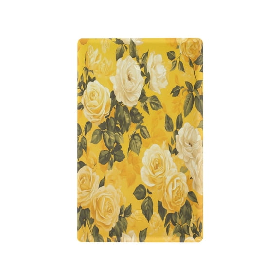 Switch Panel Switch Decoration 2.76x4.53x0.28 Inches Duplex Outlets Switch Plate Wall Plates Living Room Kitchen Bedroom Study Switches Beautiful Yellow Rose Seamless