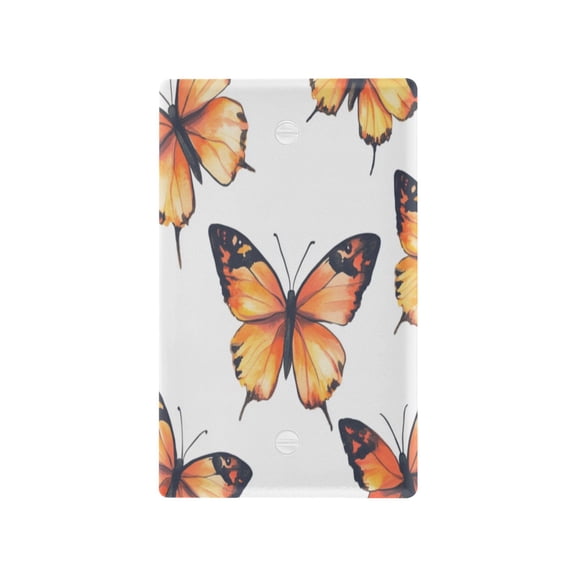 Switch Panel Switch Decoration 2.76x4.53x0.28 Inches Duplex Outlets Switch Plate Wall Plates Living Room Kitchen Bedroom Study Switches Big Yellow Butterfly