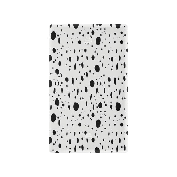 Switch Panel Switch Decoration 2.76x4.53x0.28 Inches Duplex Outlets Switch Plate Wall Plates Living Room Kitchen Bedroom Study Switches Black Circle