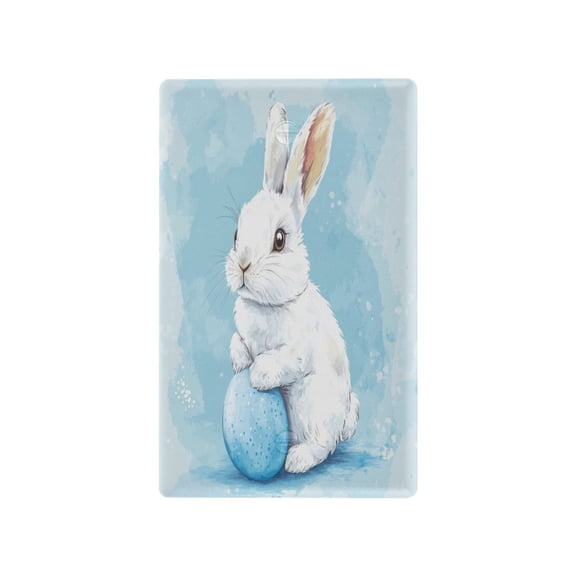 Switch Panel Switch Decoration 2.76x4.53x0.28 Inches Duplex Outlets Switch Plate Wall Plates Living Room Kitchen Bedroom Study Switches Blue Easter Bunny
