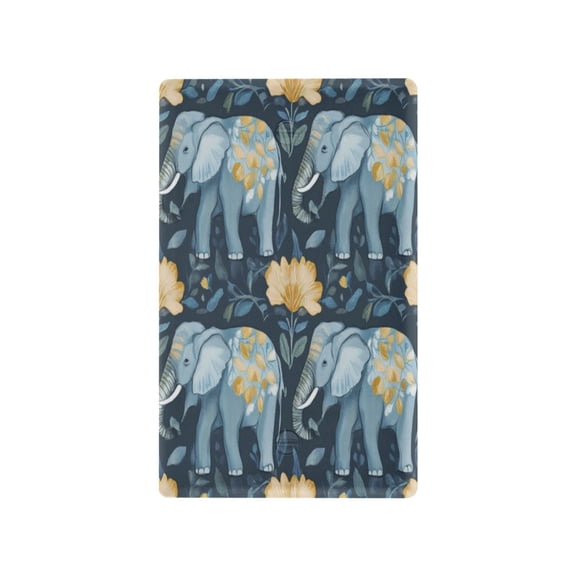 Switch Panel Switch Decoration 2.76x4.53x0.28 Inches Duplex Outlets Switch Plate Wall Plates Living Room Kitchen Bedroom Study Switches Blue Elephant Seamless