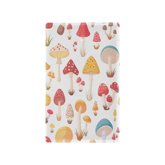 Switch Panel Switch Decoration 2.76x4.53x0.28 Inches Duplex Outlets Switch Plate Wall Plates Living Room Kitchen Bedroom Study Switches Cartoon Mushroom