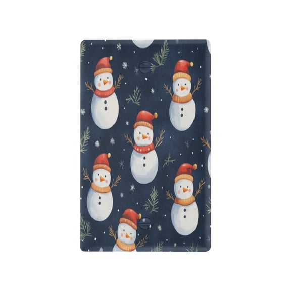 Switch Panel Switch Decoration 2.76x4.53x0.28 Inches Duplex Outlets Switch Plate Wall Plates Living Room Kitchen Bedroom Study Switches Christmas Beautiful Snowman2