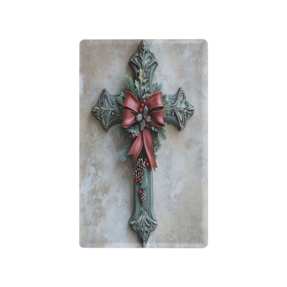 Switch Panel Switch Decoration 2.76x4.53x0.28 Inches Duplex Outlets Switch Plate Wall Plates Living Room Kitchen Bedroom Study Switches Christmas Green Cross