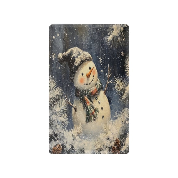 Switch Panel Switch Decoration 2.76x4.53x0.28 Inches Duplex Outlets Switch Plate Wall Plates Living Room Kitchen Bedroom Study Switches Christmas White Snowman