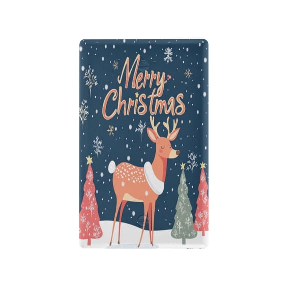 Switch Panel Switch Decoration 2.76x4.53x0.28 Inches Duplex Outlets Switch Plate Wall Plates Living Room Kitchen Bedroom Study Switches Cute Christmas Deer Picture