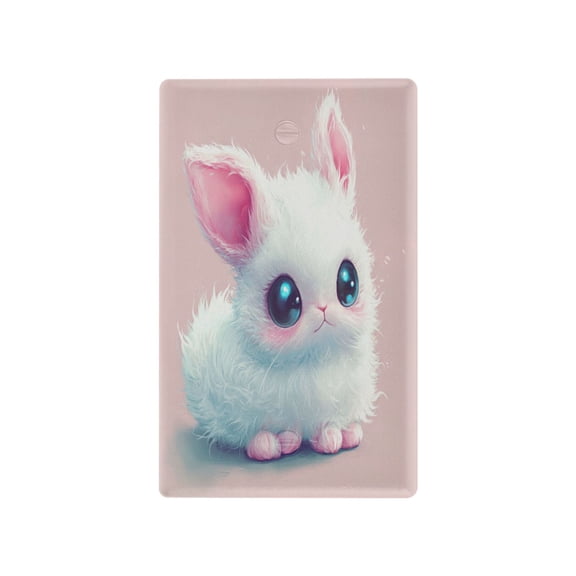 Switch Panel Switch Decoration 2.76x4.53x0.28 Inches Duplex Outlets Switch Plate Wall Plates Living Room Kitchen Bedroom Study Switches Cute Pink Eared Bunny