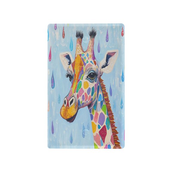Switch Panel Switch Decoration 2.76x4.53x0.28 Inches Duplex Outlets Switch Plate Wall Plates Living Room Kitchen Bedroom Study Switches Giraffes and Raindrops
