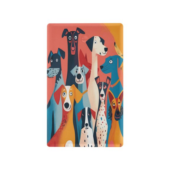 Switch Panel Switch Decoration 2.76x4.53x0.28 Inches Duplex Outlets Switch Plate Wall Plates Living Room Kitchen Bedroom Study Switches Painted Dog