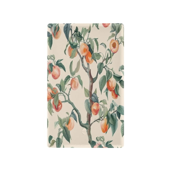 Switch Panel Switch Decoration 2.76x4.53x0.28 Inches Duplex Outlets Switch Plate Wall Plates Living Room Kitchen Bedroom Study Switches Peach Tree