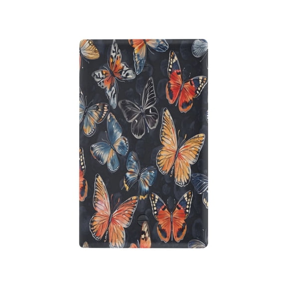 Switch Panel Switch Decoration 2.76x4.53x0.28 Inches Duplex Outlets Switch Plate Wall Plates Living Room Kitchen Bedroom Study Switches Polychromatic Butterfly
