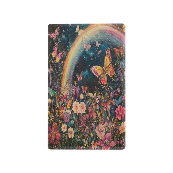 Switch Panel Switch Decoration 2.76x4.53x0.28 Inches Duplex Outlets Switch Plate Wall Plates Living Room Kitchen Bedroom Study Switches Rainbow Beautiful Butterfly