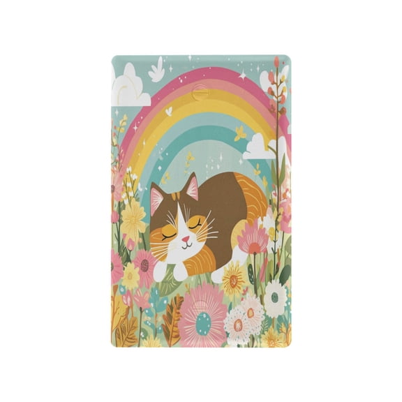 Switch Panel Switch Decoration 2.76x4.53x0.28 Inches Duplex Outlets Switch Plate Wall Plates Living Room Kitchen Bedroom Study Switches Sleeping Rainbow Cat