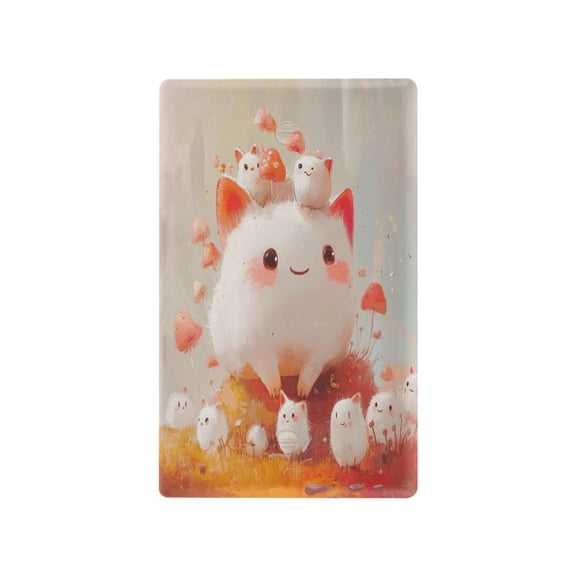 Switch Panel Switch Decoration 2.76x4.53x0.28 Inches Duplex Outlets Switch Plate Wall Plates Living Room Kitchen Bedroom Study Switches White Cartoon Monster