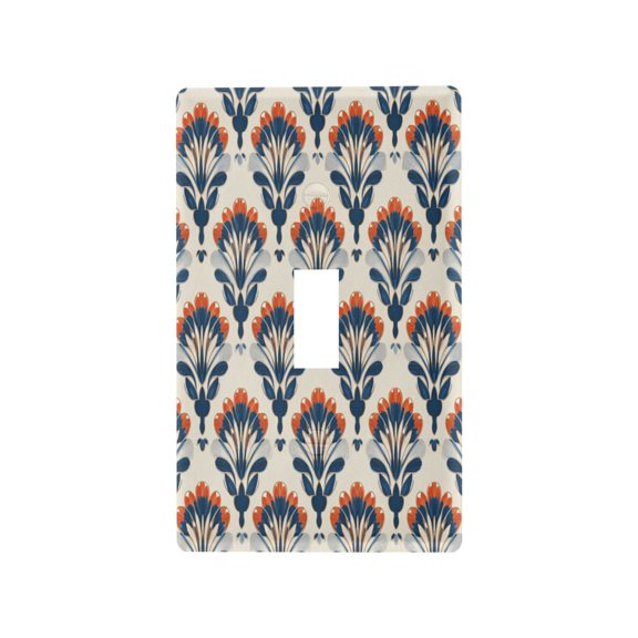Switch Panel Switch Decoration 2.76x4.53x0.28 Inches Toggle Switch Switch Plate Wall Plates Living Room Kitchen Bedroom Study Switches Art Deco Floral