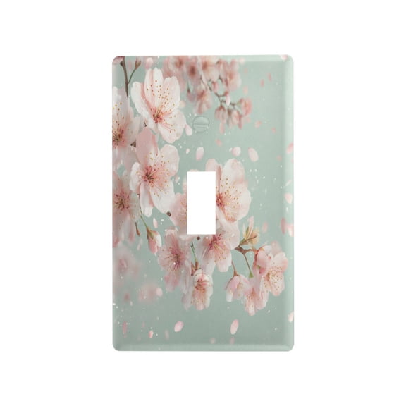 Switch Panel Switch Decoration 2.76x4.53x0.28 Inches Toggle Switch Switch Plate Wall Plates Living Room Kitchen Bedroom Study Switches Beautiful Cherry Blossoms
