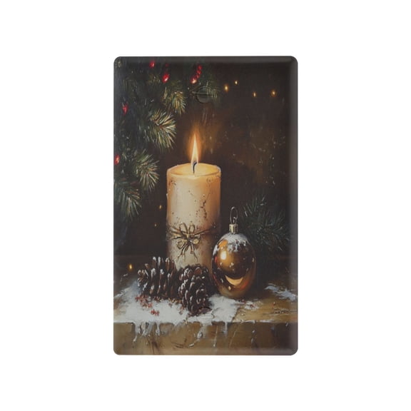 Switch Panel Switch Decoration 2.76x4.53x0.28 Inches Toggle Switch Switch Plate Wall Plates Living Room Kitchen Bedroom Study Switches Beautiful Christmas Candle Picture