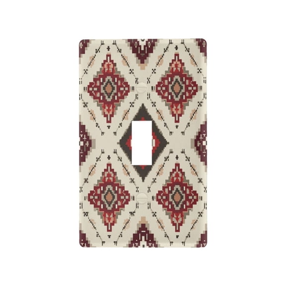 Switch Panel Switch Decoration 2.76x4.53x0.28 Inches Toggle Switch Switch Plate Wall Plates Living Room Kitchen Bedroom Study Switches Crimson Diamond Ivory Border