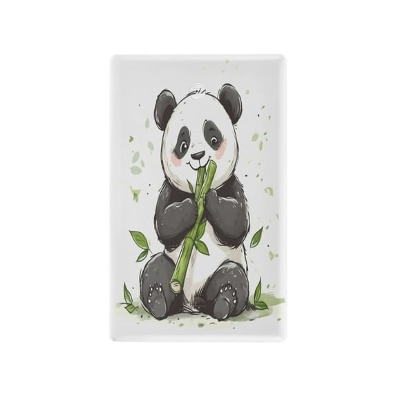 Switch Panel Switch Decoration 2.76x4.53x0.28 Inches Toggle Switch Switch Plate Wall Plates Living Room Kitchen Bedroom Study Switches Cute Panda Eats Bamboo