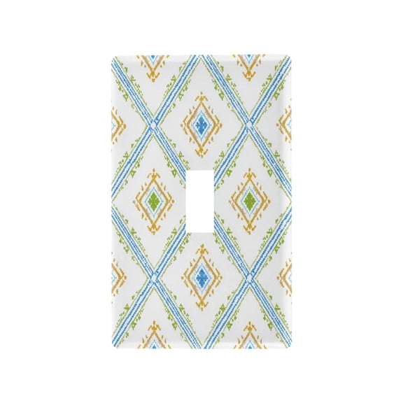 Switch Panel Switch Decoration 2.76x4.53x0.28 Inches Toggle Switch Switch Plate Wall Plates Living Room Kitchen Bedroom Study Switches Diamond Lattice Seamless Border