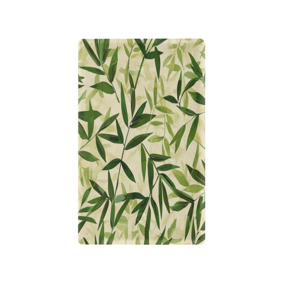 Switch Panel Switch Decoration 2.76x4.53x0.28 Inches Toggle Switch Switch Plate Wall Plates Living Room Kitchen Bedroom Study Switches Green Bamboo Leaf