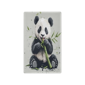 Switch Panel Switch Decoration 2.76x4.53x0.28 Inches Toggle Switch Switch Plate Wall Plates Living Room Kitchen Bedroom Study Switches Panda Pattern