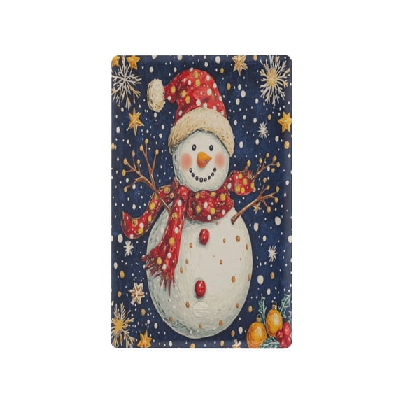 Switch Panel Switch Decoration 2.76x4.53x0.28 Inches Toggle Switch Switch Plate Wall Plates Living Room Kitchen Bedroom Study Switches Red Scarf Snowman