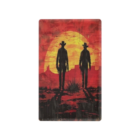 Switch Panel Switch Decoration 2.76x4.53x0.28 Inches Toggle Switch Switch Plate Wall Plates Living Room Kitchen Bedroom Study Switches Red Western Cowboy