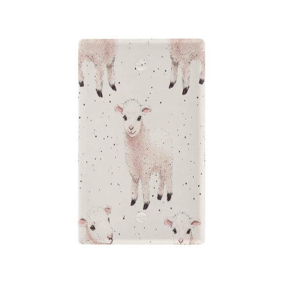 Switch Panel Switch Decoration 2.76x4.53x0.28 Inches Toggle Switch Switch Plate Wall Plates Living Room Kitchen Bedroom Study Switches Seamless Cartoon Lamb