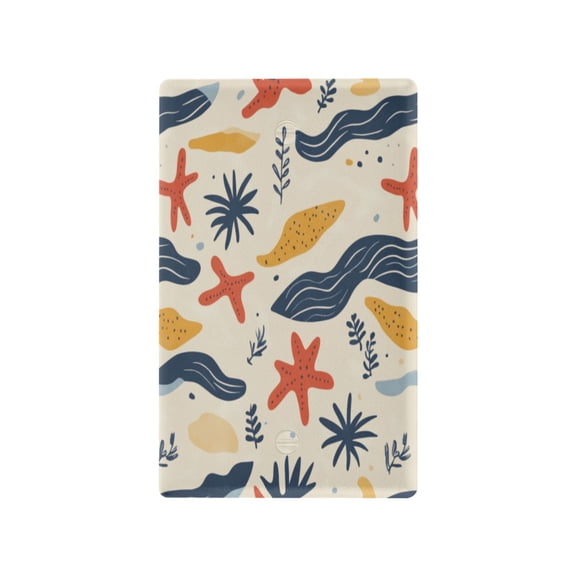 Switch Panel Switch Decoration 2.76x4.53x0.28 Inches Toggle Switch Switch Plate Wall Plates Living Room Kitchen Bedroom Study Switches Starfish and Sand