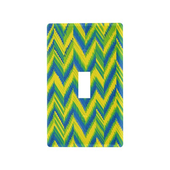 Switch Panel Switch Decoration 2.76x4.53x0.28 Inches Toggle Switch Switch Plate Wall Plates Living Room Kitchen Bedroom Study Switches Vibrant Zigzag Chevron Stripes
