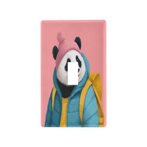 Switch Panel Switch Decoration 2.76x4.53x0.28 Inches Toggle Switch Switch Plate Wall Plates Living Room Kitchen Bedroom Study Switches Winter Panda